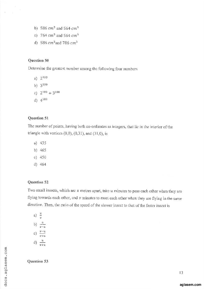 IPMAT Indore 2019 Question Paper PDF (100 Questions)