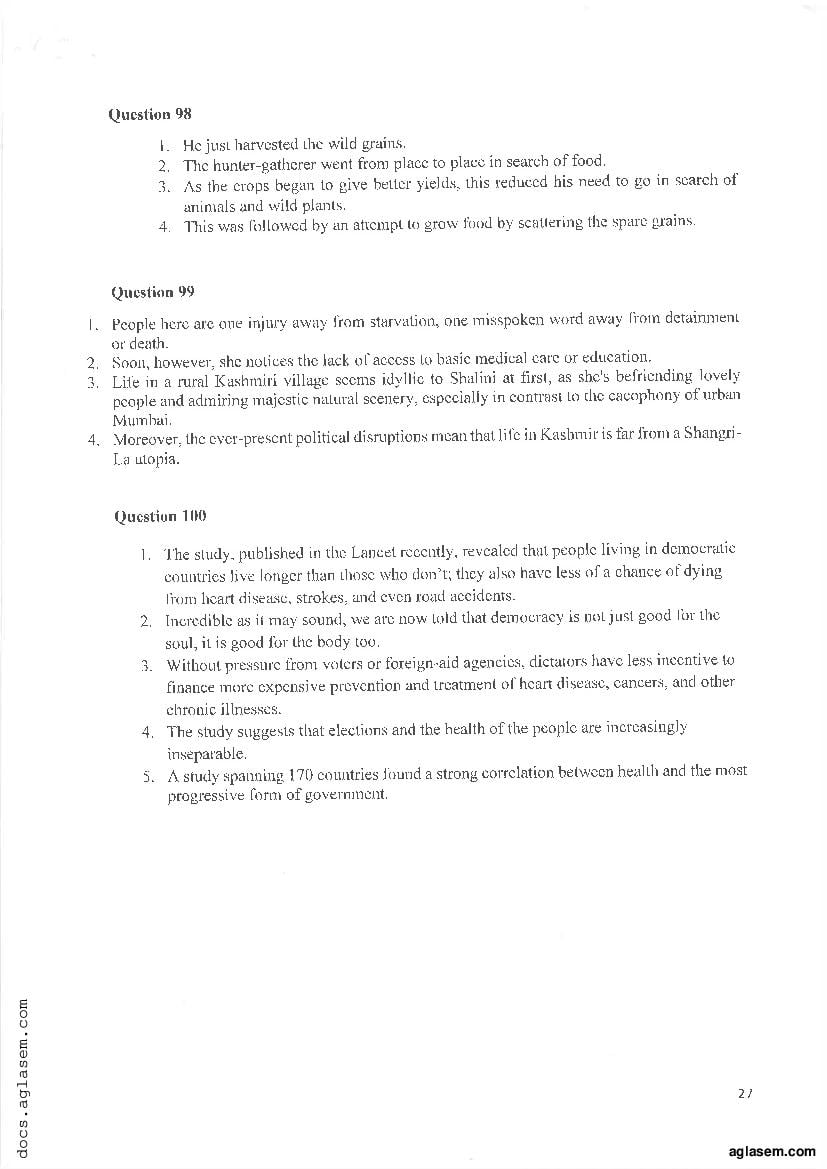 IPMAT Indore 2019 Question Paper PDF (100 Questions)