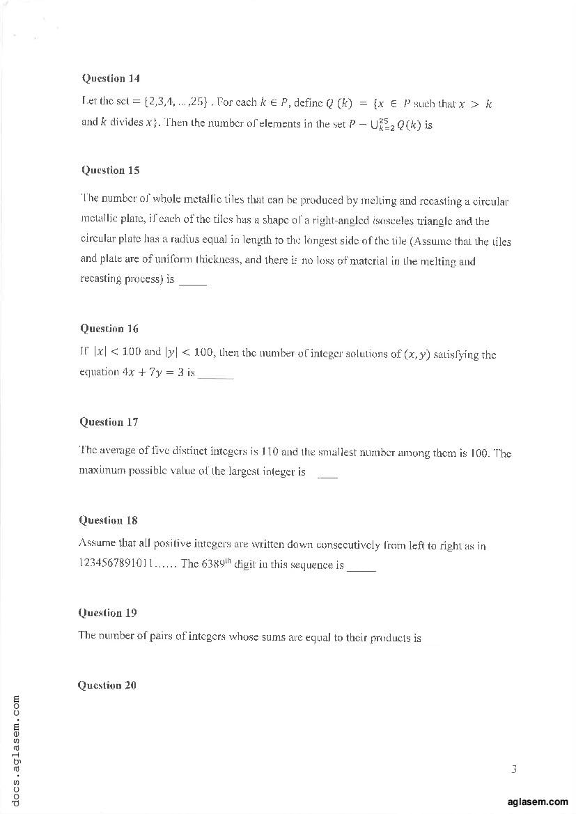 IPMAT Indore 2019 Question Paper PDF (100 Questions)