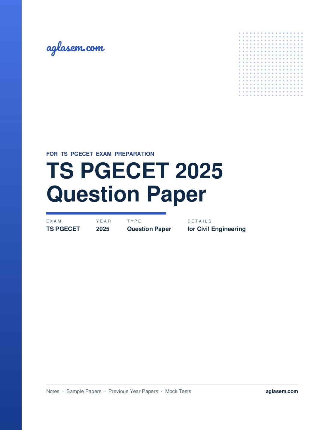 TS PGECET 2025 Question Paper for Civil Engineering - Page 1 of 37