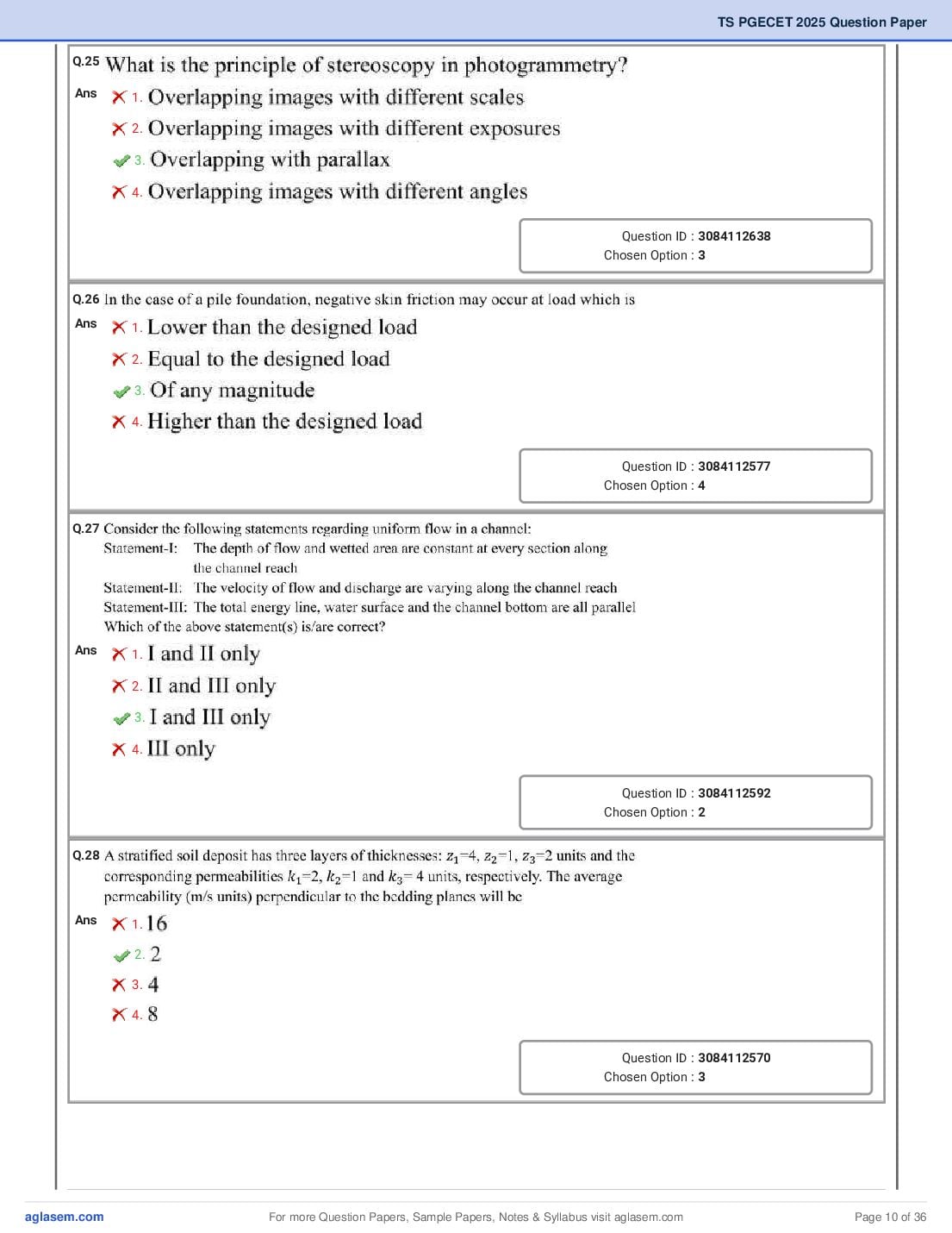 TG PGECET 2025 Question Paper PDF (5 Papers)