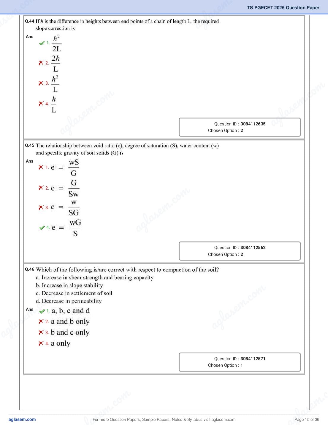 TG PGECET 2025 Question Paper PDF (5 Papers)