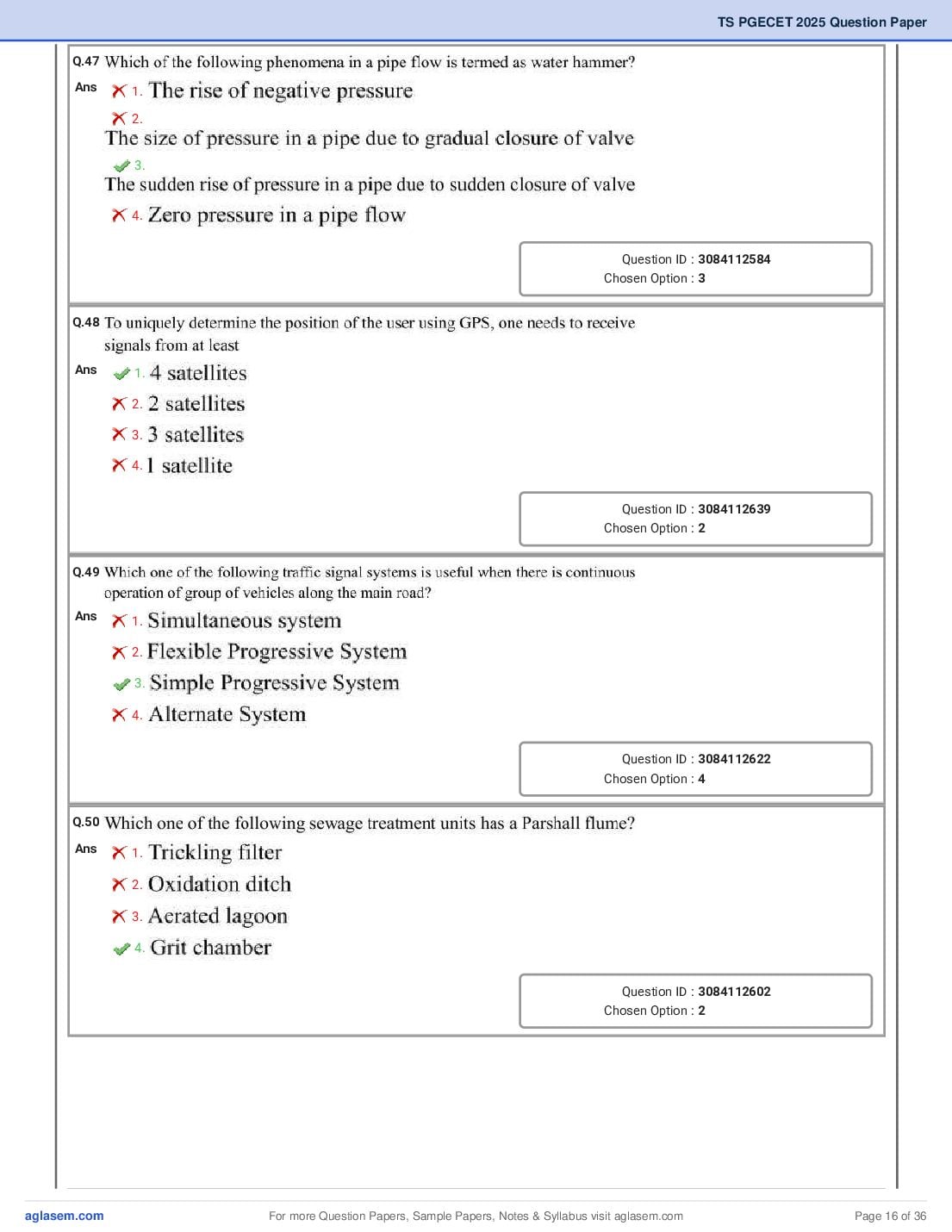 TG PGECET 2025 Question Paper PDF (5 Papers)