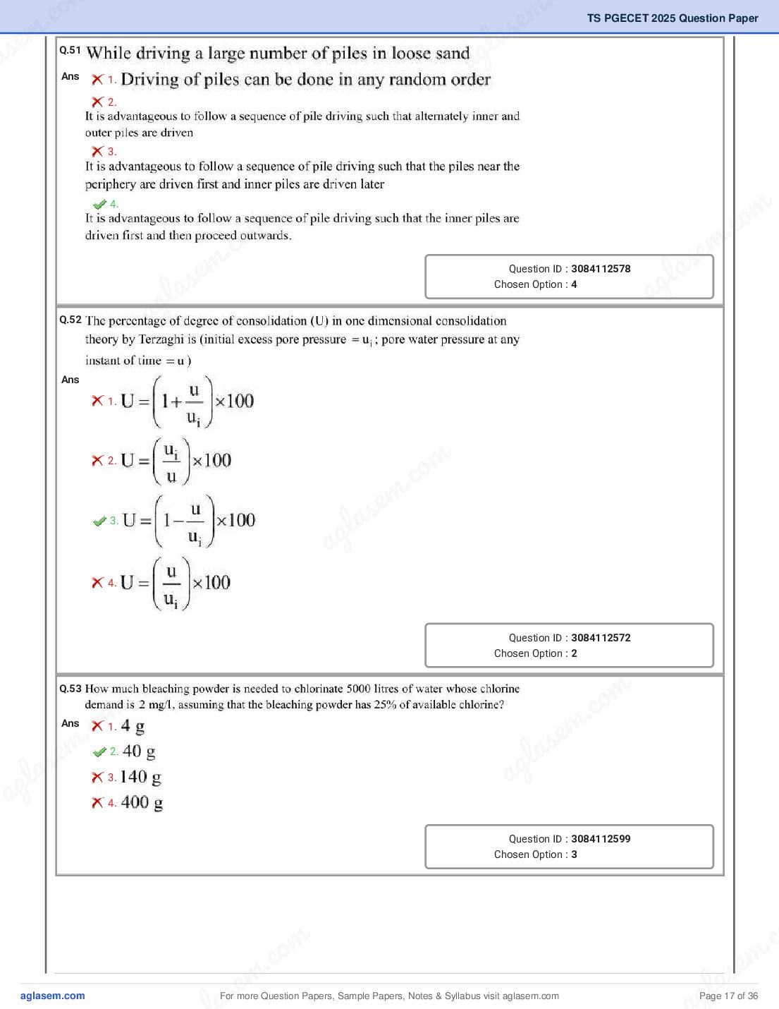 TG PGECET 2025 Question Paper PDF (5 Papers)