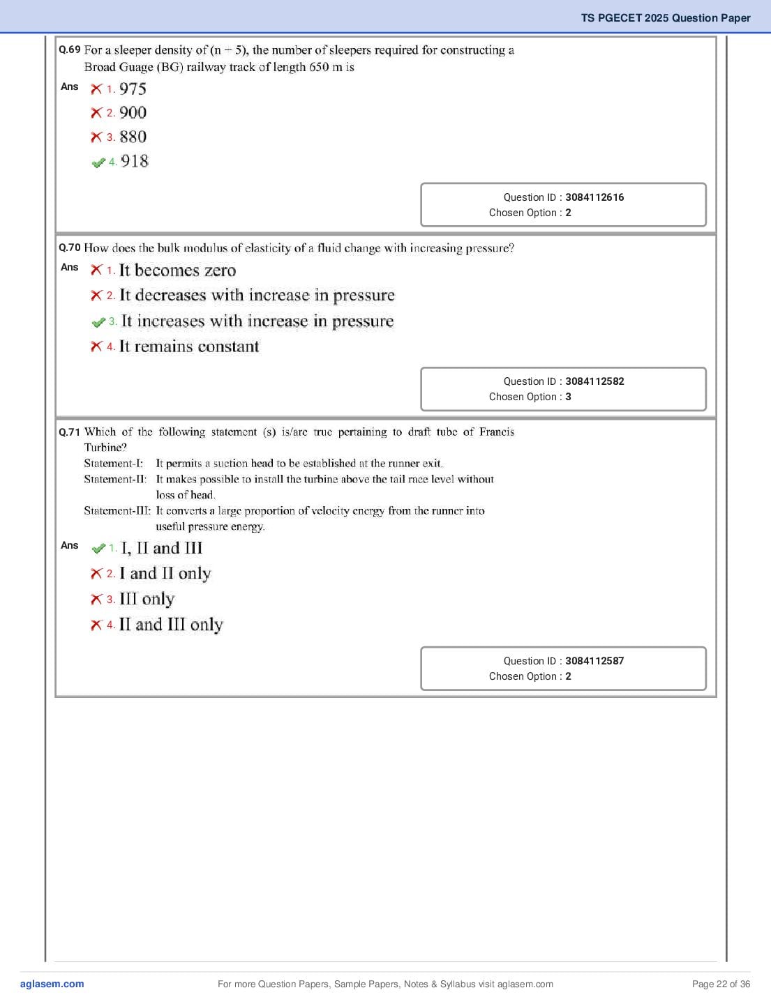 TG PGECET 2025 Question Paper PDF (5 Papers)