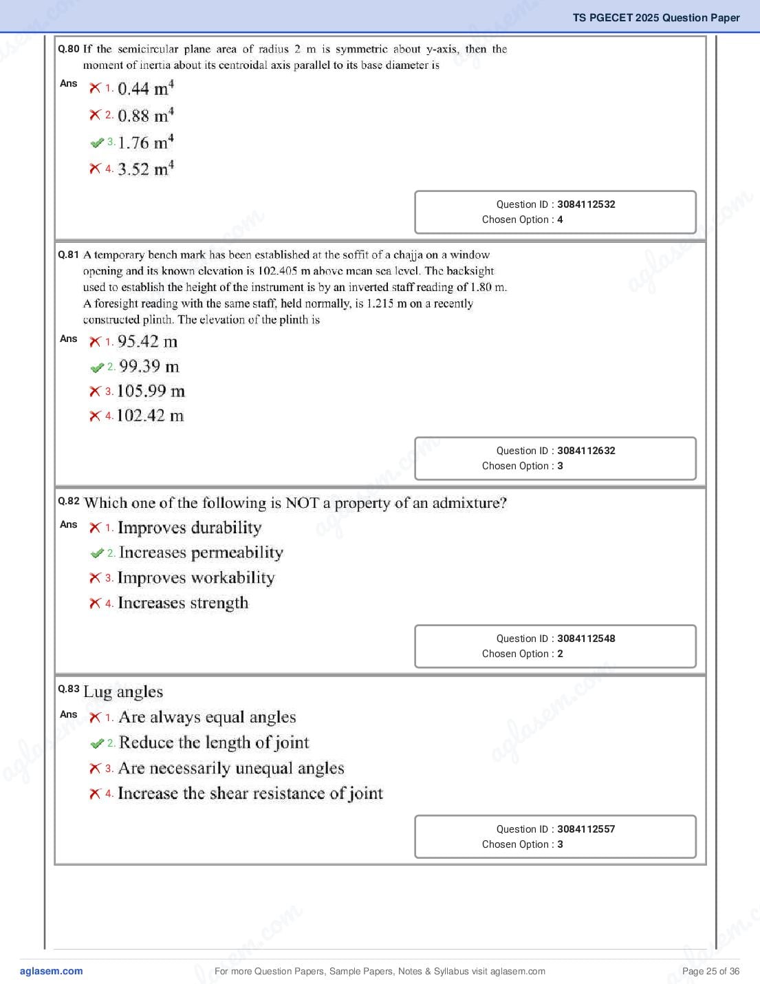 TG PGECET 2025 Question Paper PDF (5 Papers)