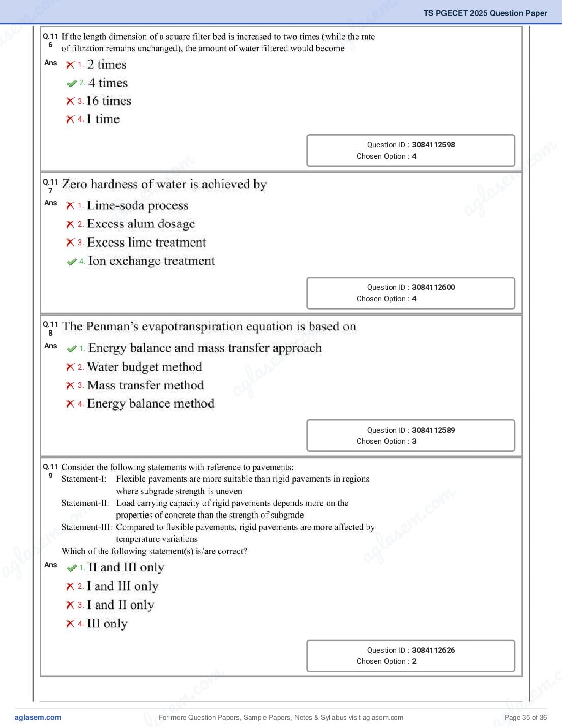 TG PGECET 2025 Question Paper PDF (5 Papers)
