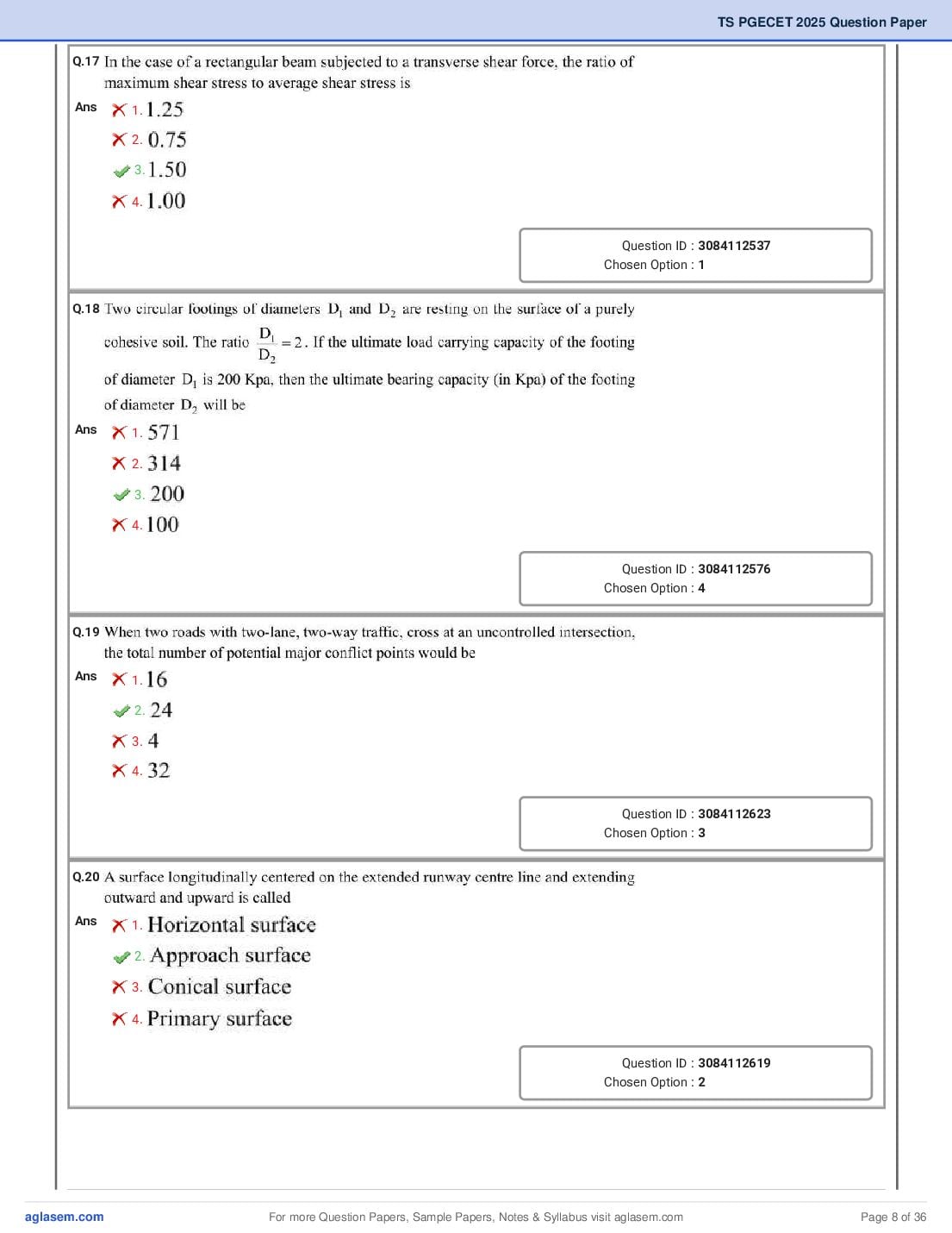 TG PGECET 2025 Question Paper PDF (5 Papers)