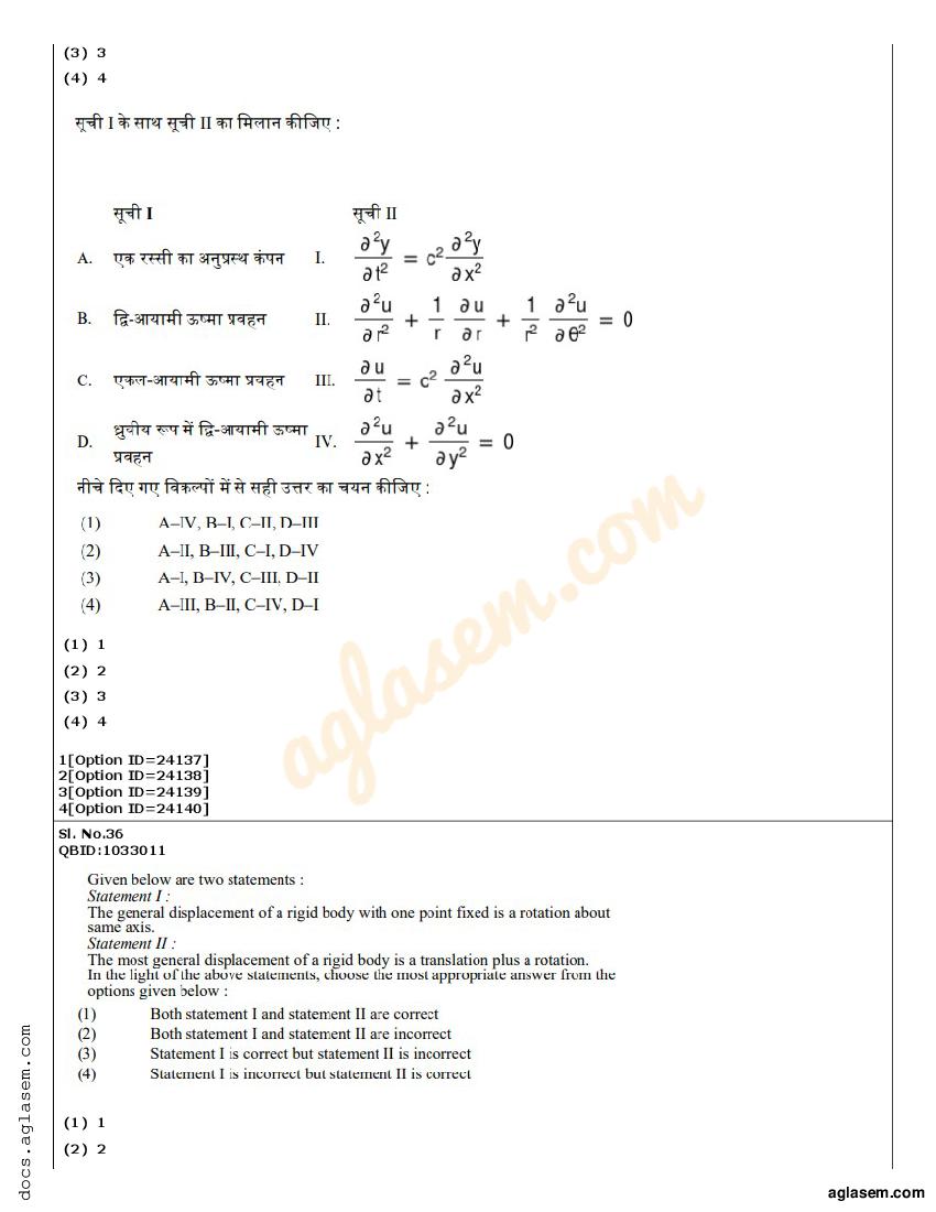 CUET PG Physics Question Paper 2022 (PDF) - Download Here - AglaSem ...