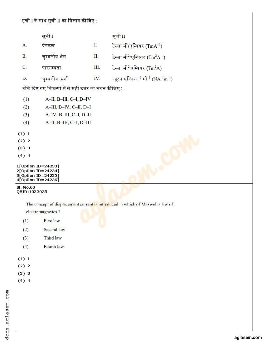 CUET PG Physics Question Paper 2022 (PDF) - Download Here - AglaSem ...