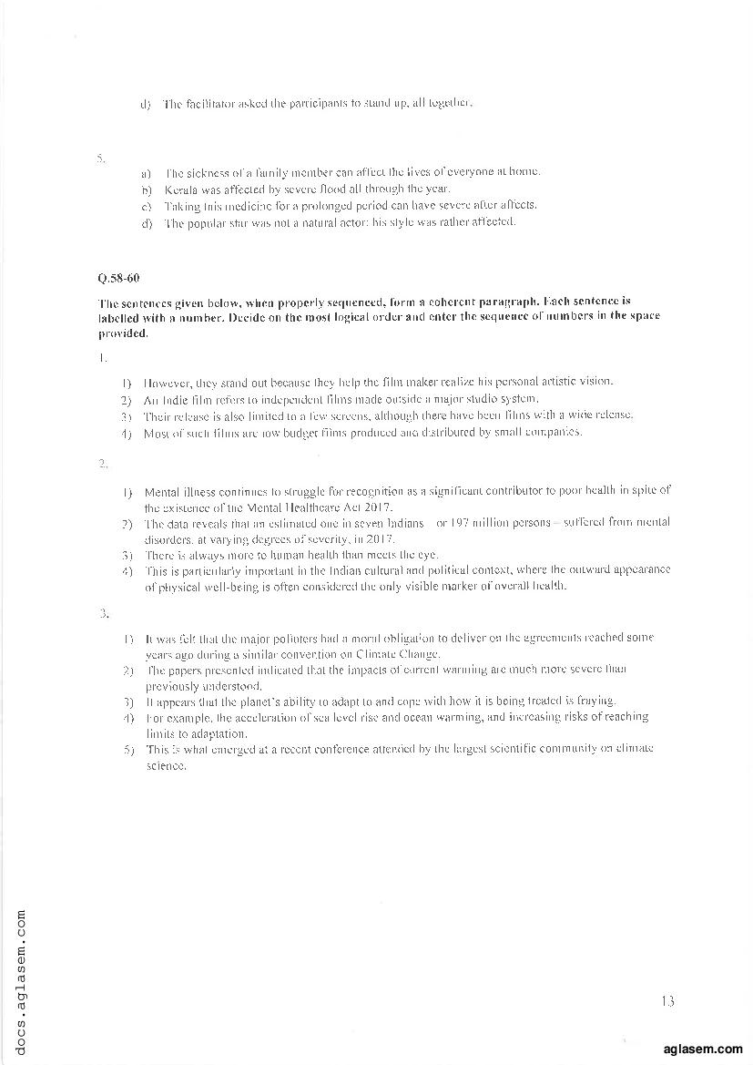 IPMAT Indore 2020 Question Paper PDF (IPM AT 2020)