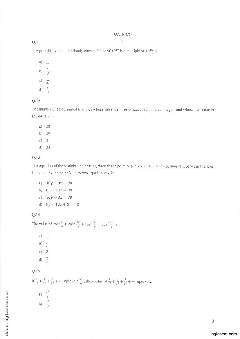 IPMAT Indore 2020 Question Paper PDF (IPM AT 2020)