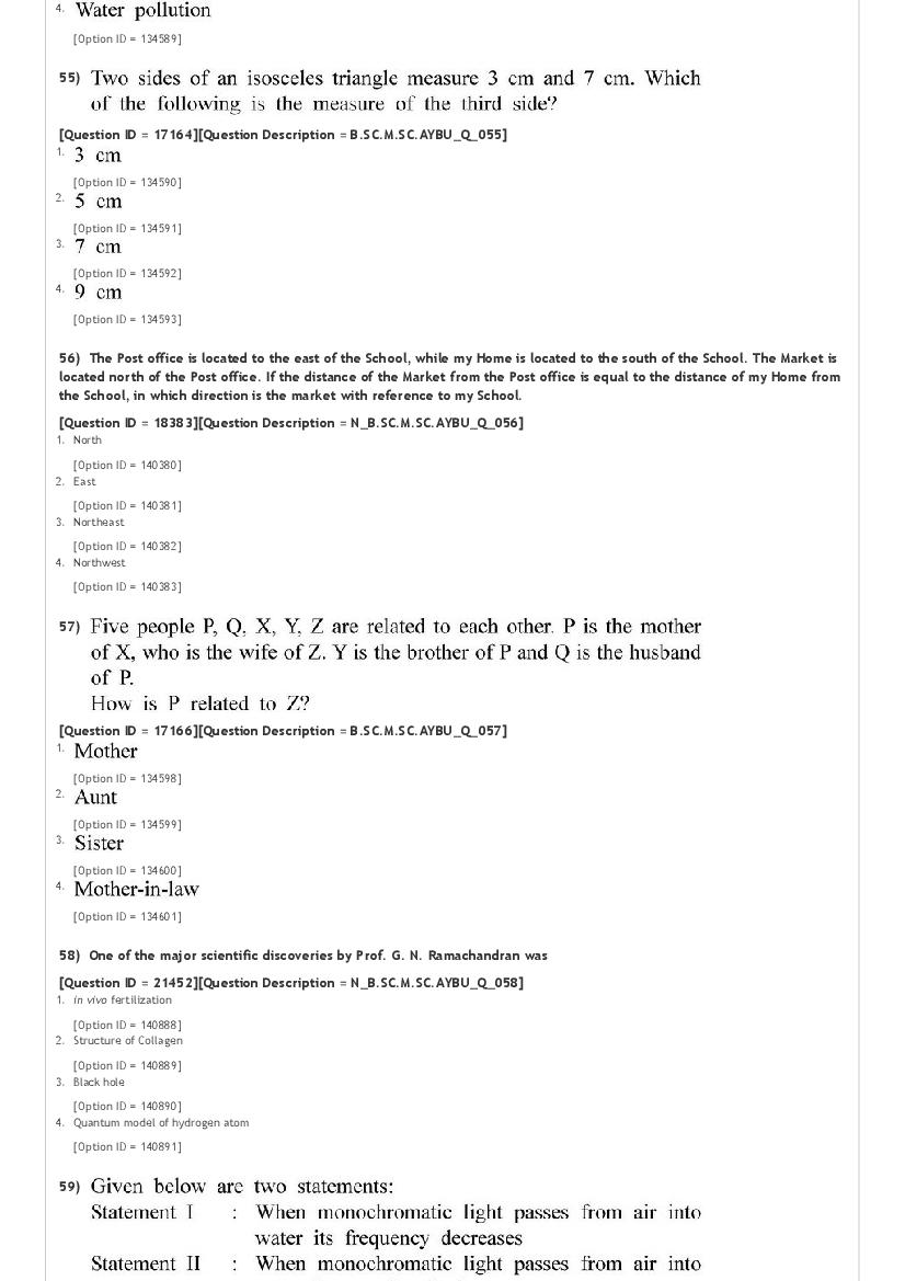 JNUEE 2021 Question Paper PDF (96 Papers + Answer Key)