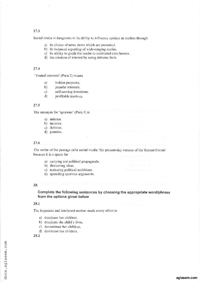 IPMAT Indore 2021 Question Paper PDF (QA SA, QA MCQ, Verbal)