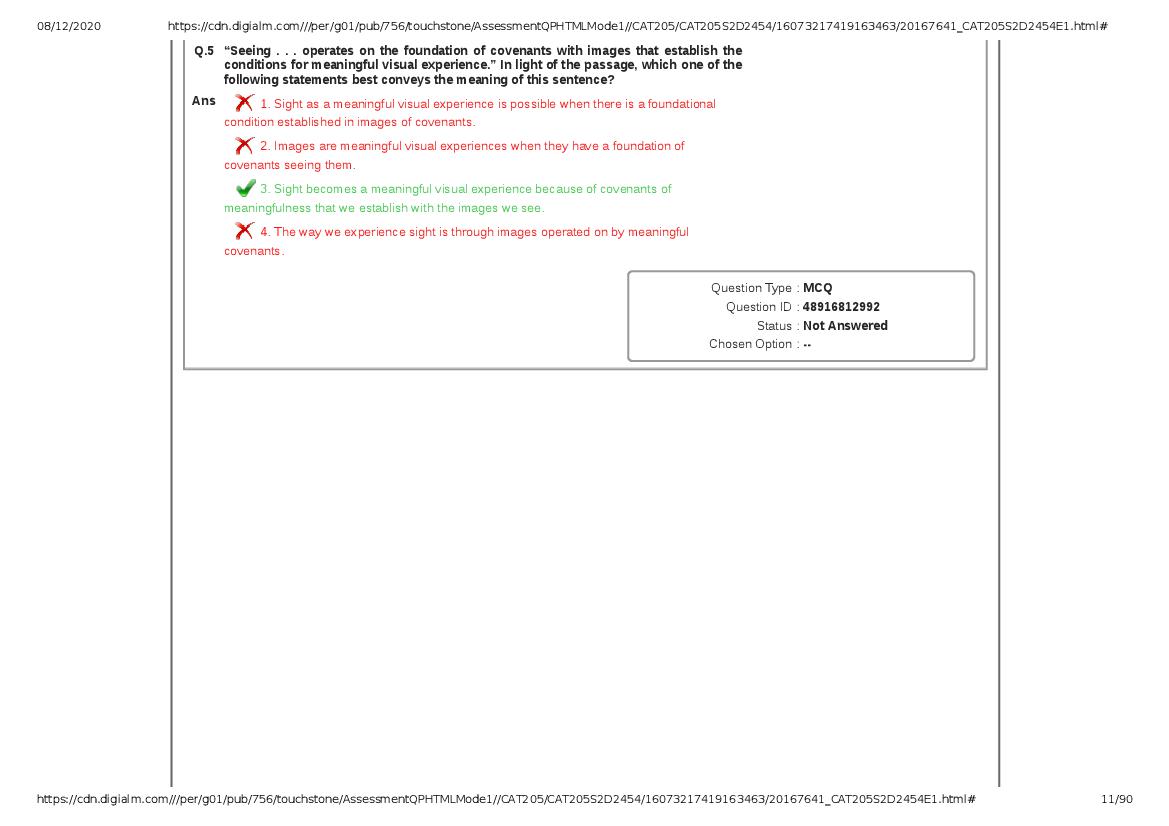 CAT 2020 Question Paper PDF with Answer Key (Slots 2 and 3)