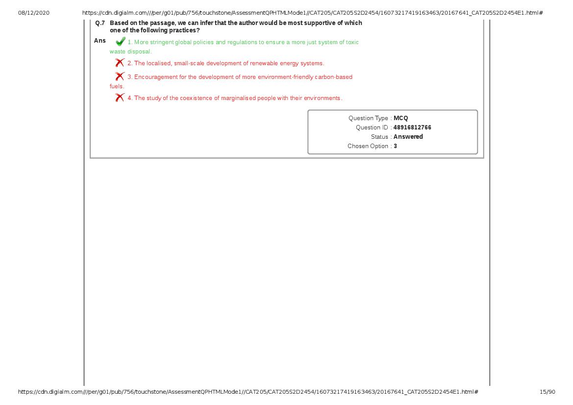 CAT 2020 Question Paper PDF with Answer Key (Slots 2 and 3)