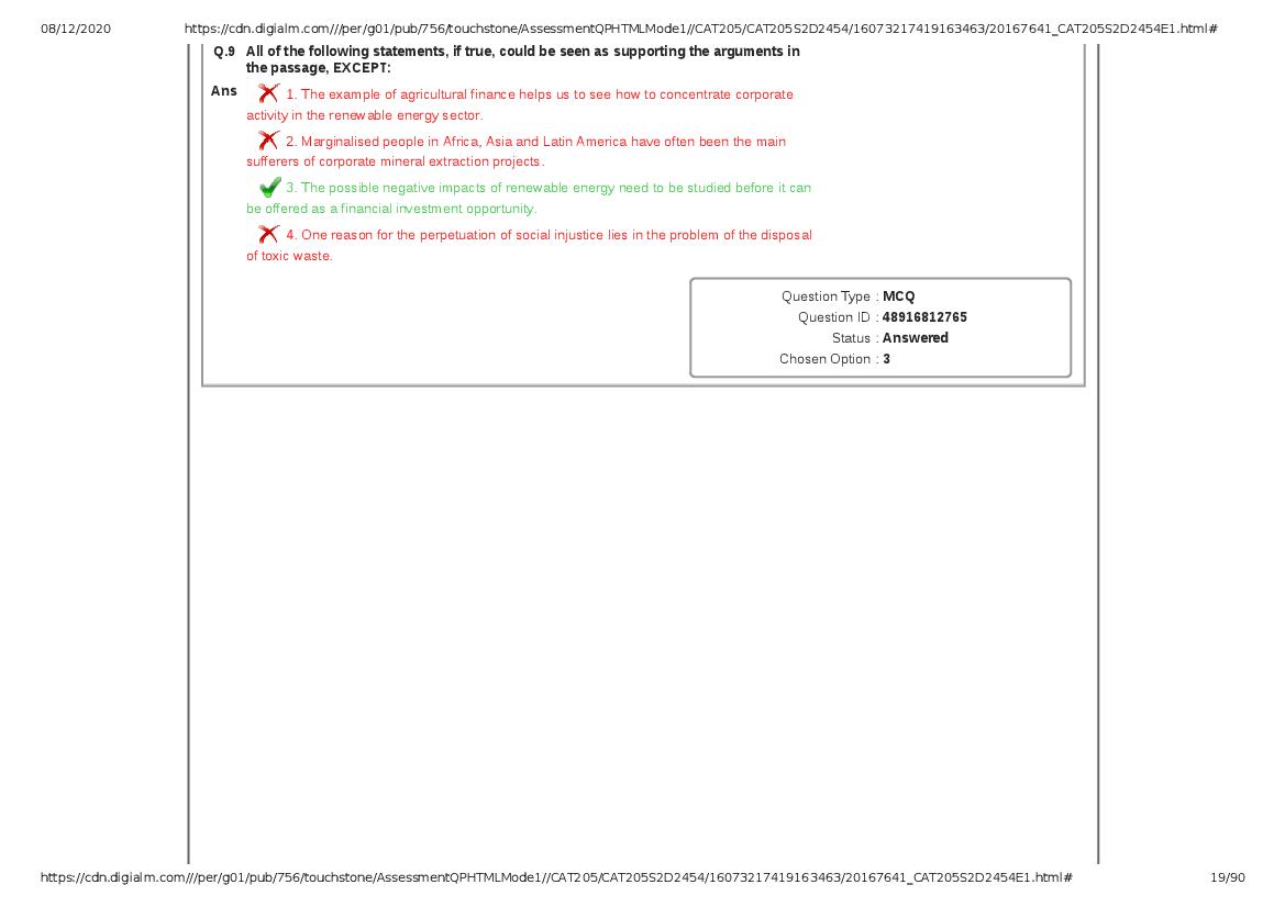 CAT 2020 Question Paper PDF with Answer Key (Slots 2 and 3)