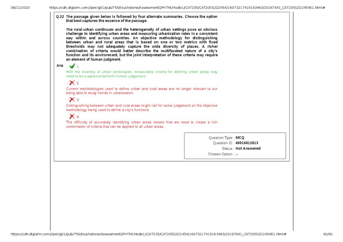 CAT 2020 Question Paper PDF with Answer Key (Slots 2 and 3)