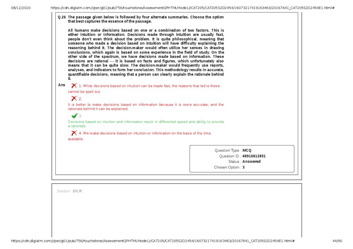 CAT 2020 Question Paper PDF with Answer Key (Slots 2 and 3)