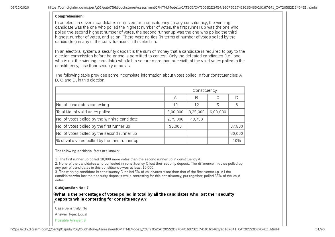 CAT 2020 Question Paper PDF with Answer Key (Slots 2 and 3)