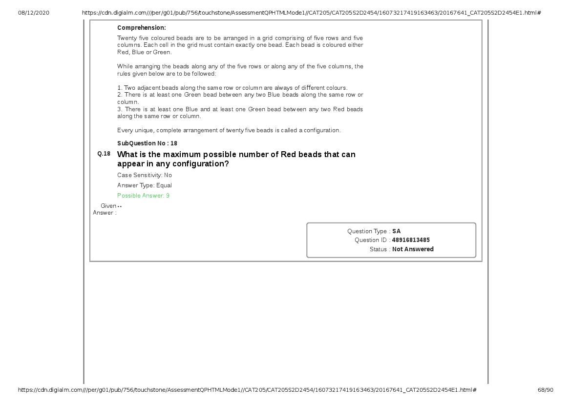 CAT 2020 Question Paper PDF with Answer Key (Slots 2 and 3)
