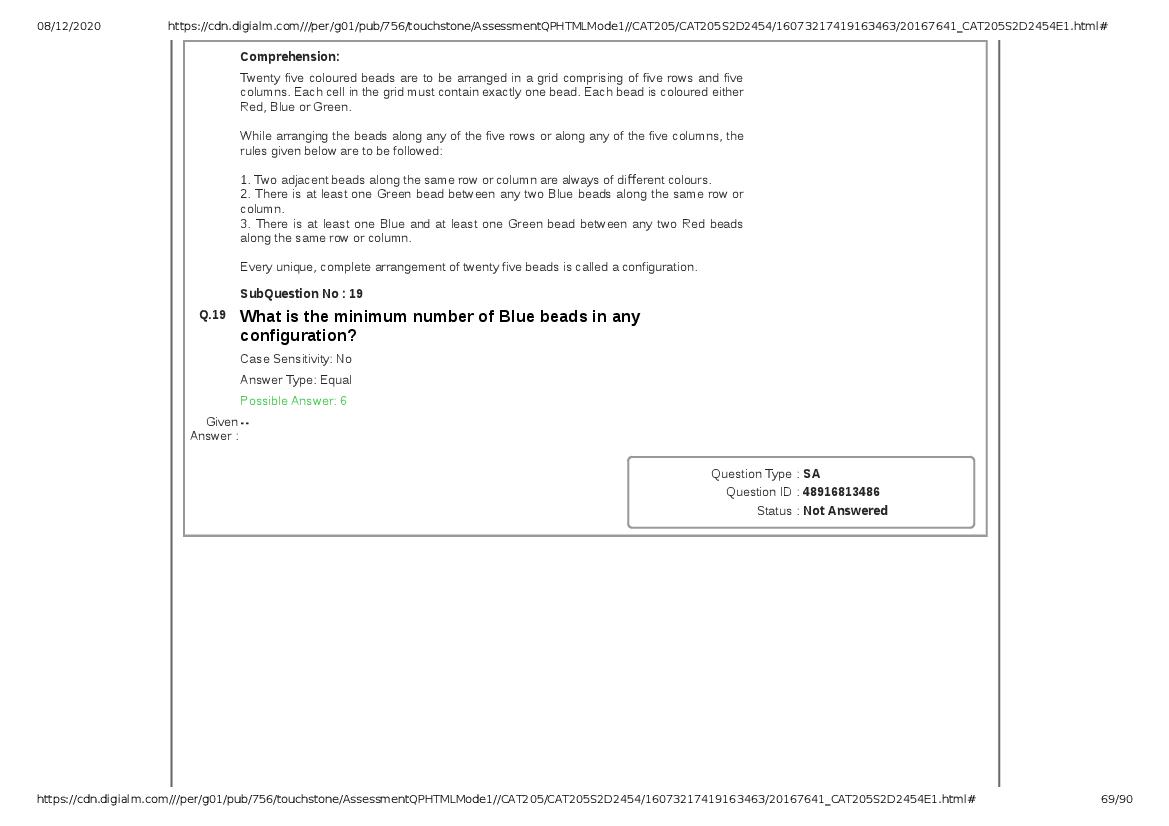 CAT 2020 Question Paper PDF with Answer Key (Slots 2 and 3)