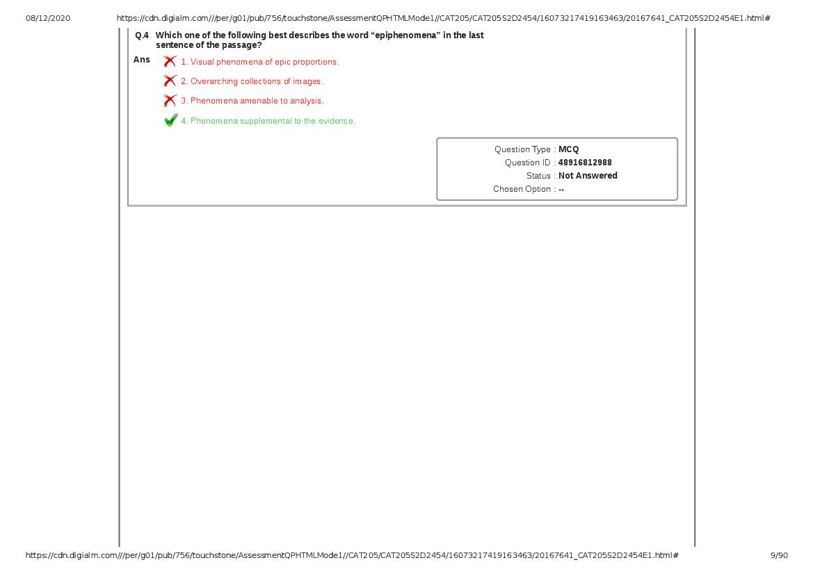 CAT 2020 Question Paper PDF with Answer Key (Slots 2 and 3)