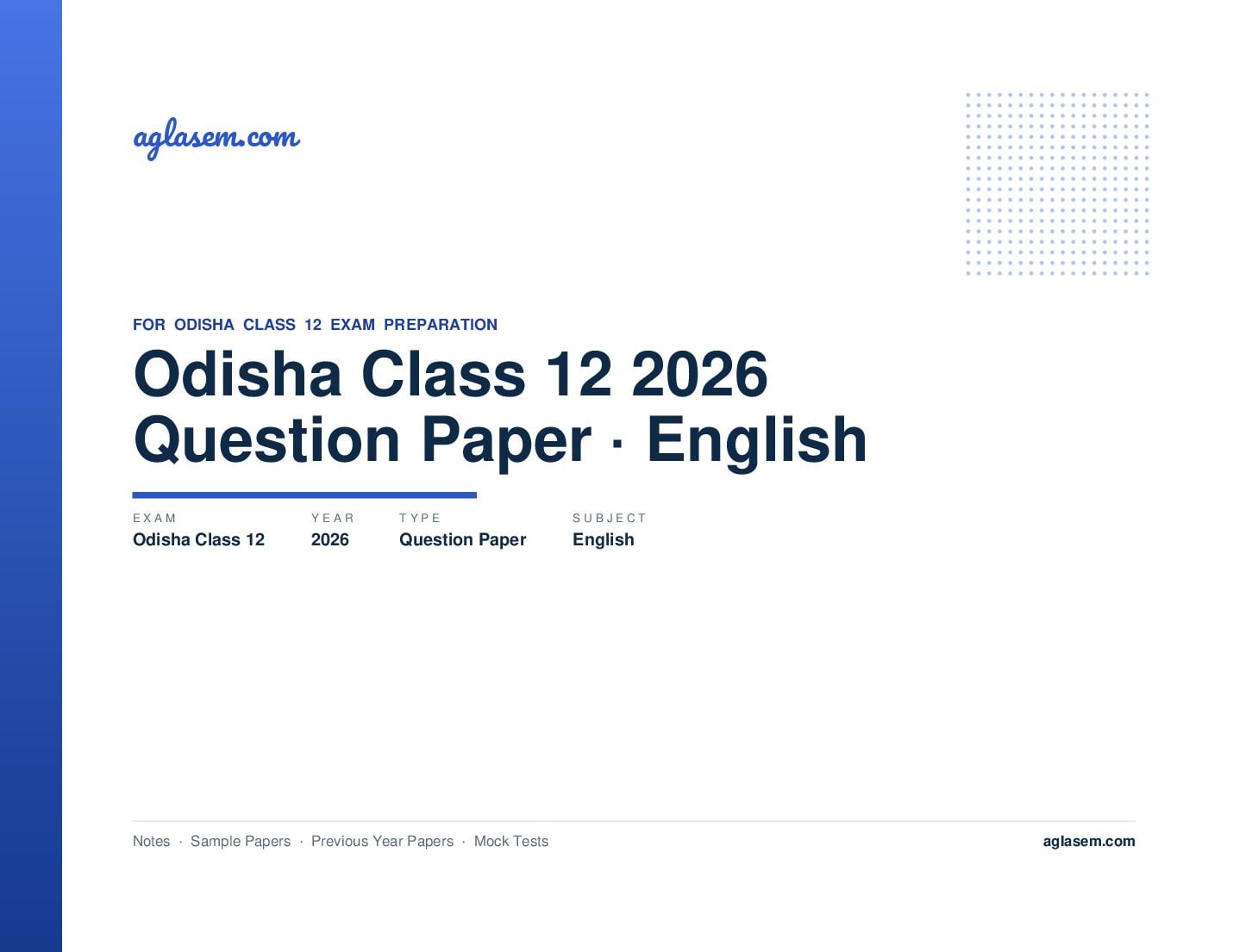 Odisha Class 12 Question Paper 2026 English - Page 1 of 25