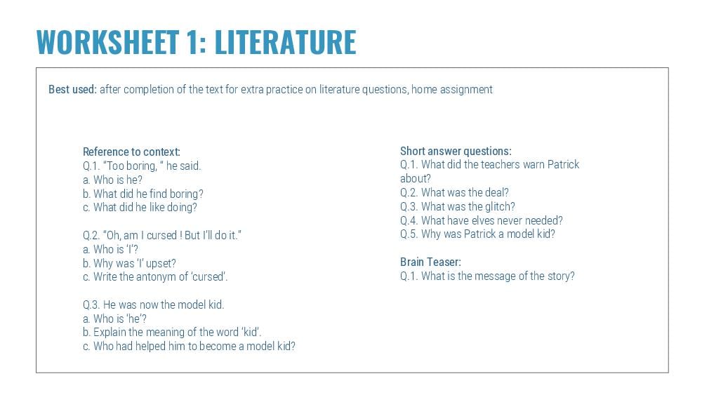 Teaching Material for Class 6 English – NCERT CBSE Handbook for Teachers