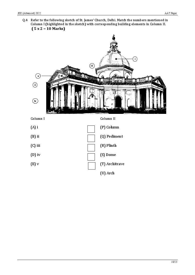 Download JEE Advanced AAT 2022 Question Paper PDF - AglaSem Admission