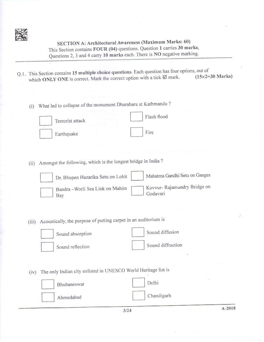 JEE Advanced AAT 2018 Question Paper PDF (Free Download)
