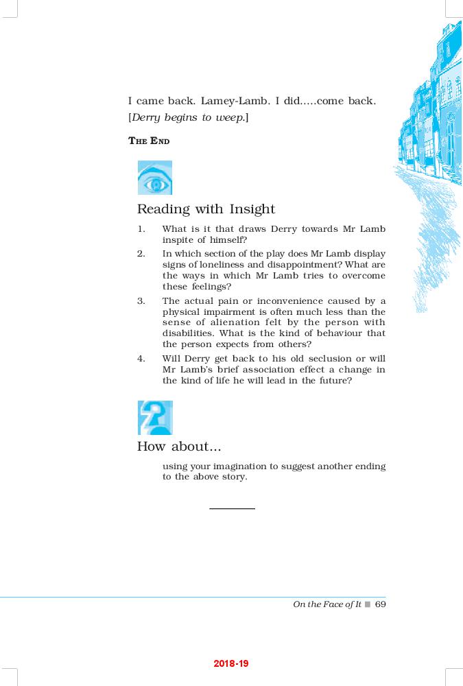 Ncert Book Class 12 English Vistas Chapter 6 On The Face Of It