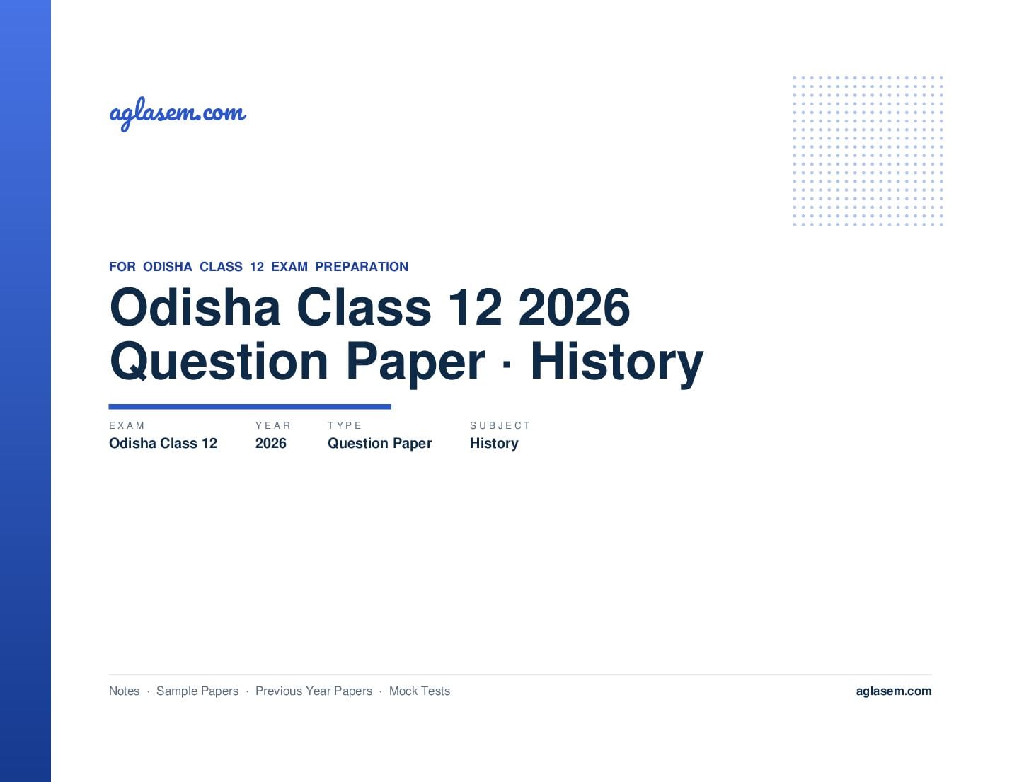 Odisha Class 12 Question Paper 2026 History - Page 1 of 24
