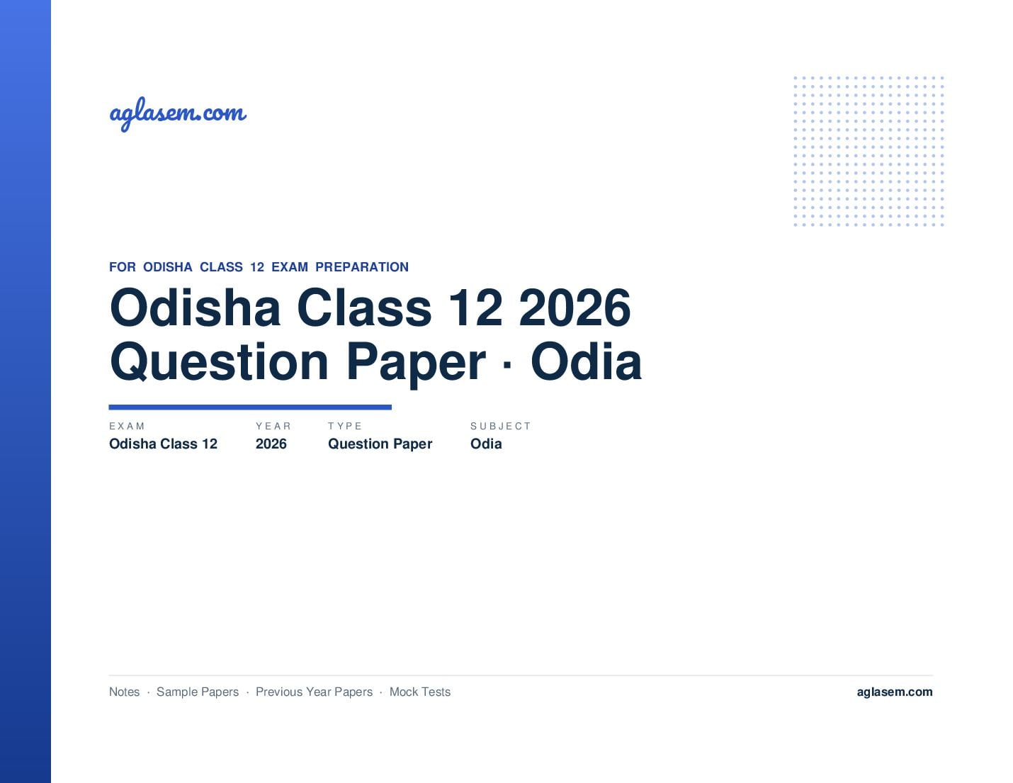 Odisha Class 12 Question Paper 2026 Odia - Page 1 of 16