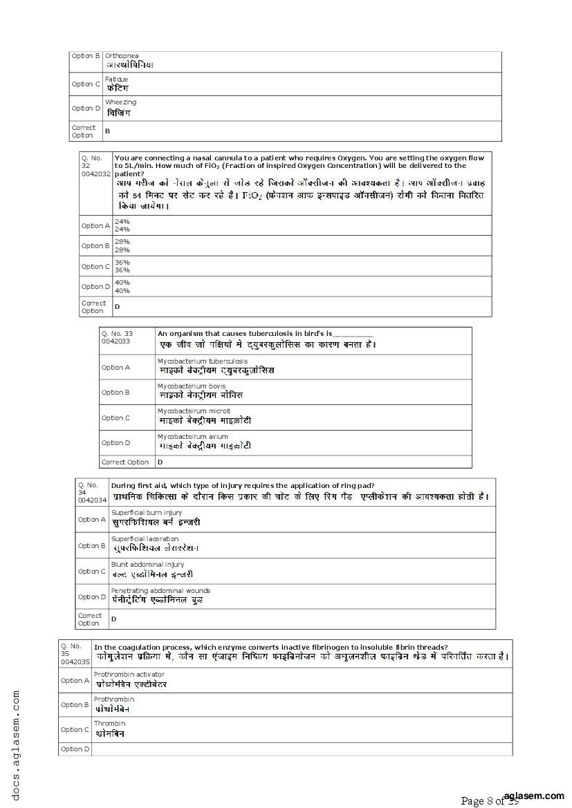 RUHS Post Basic B.Sc Nursing 2019 Question Paper PDF with Answers