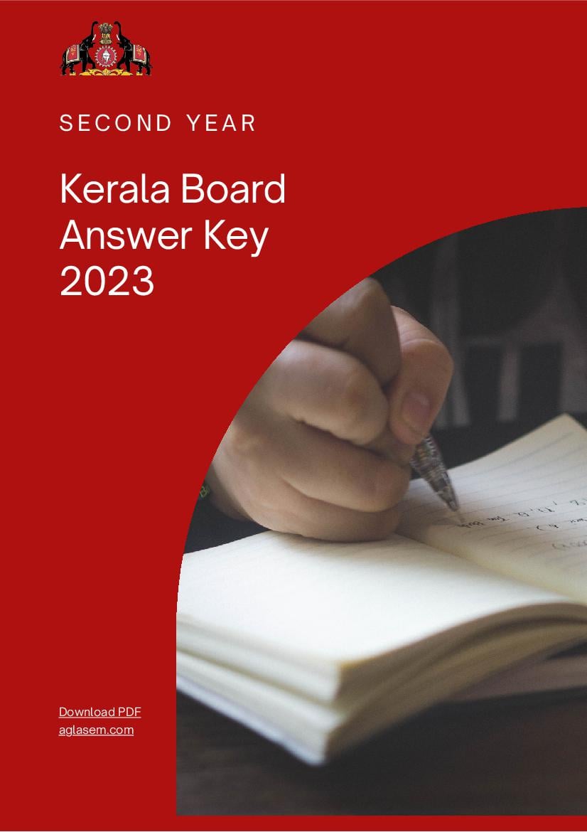 Kerala Plus Two Answer Key 2023 Chemistry - Page 1