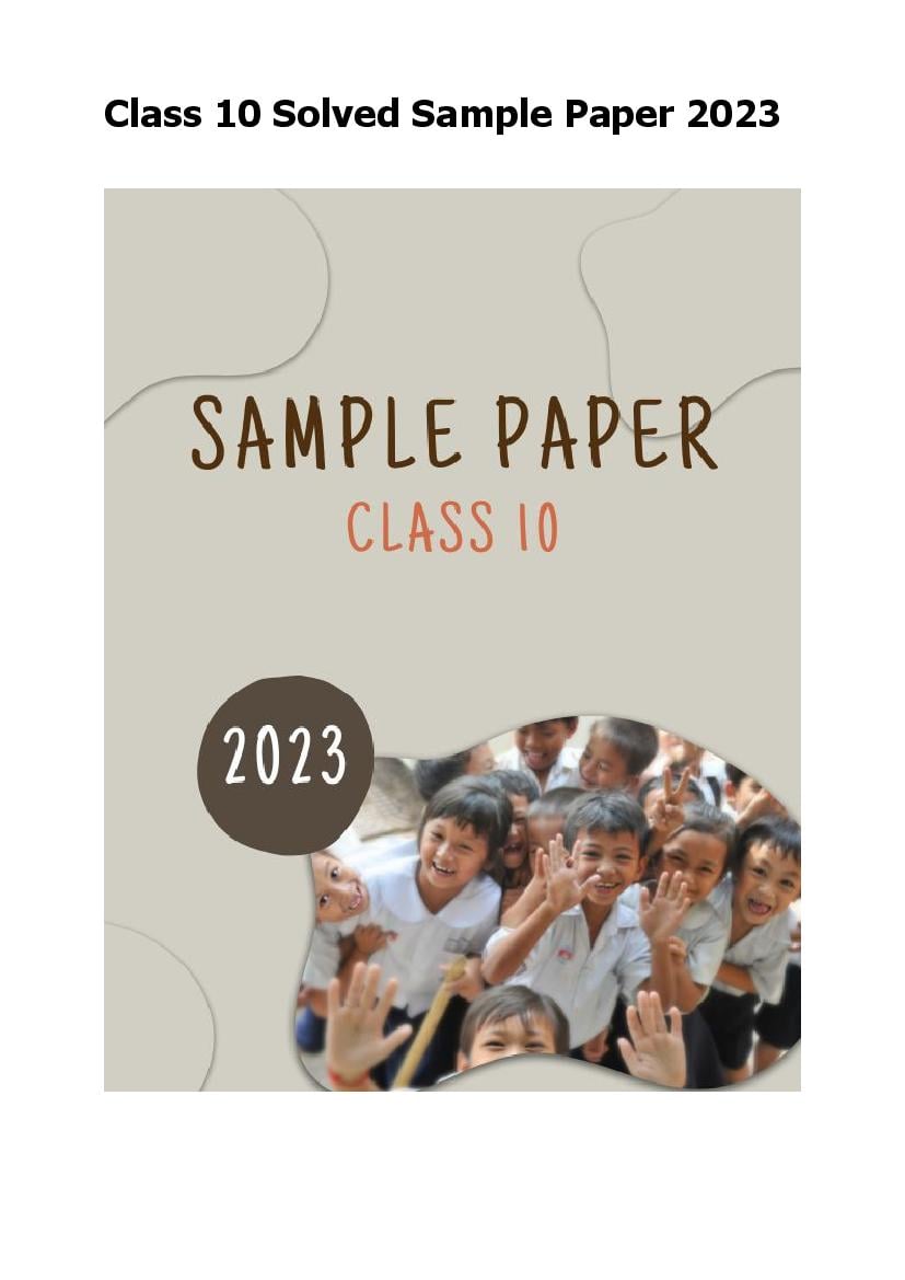Class 10 Sample Paper 2023 Social Science - Page 1