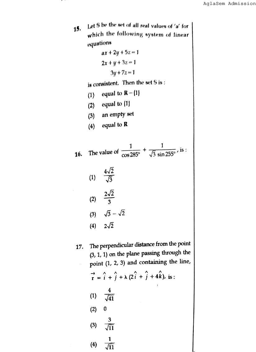 JEE Main 2015 Question Paper PDF (2 Papers)