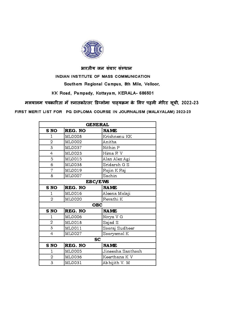 iimc-entrance-exam-2022-first-merit-list-for-pg-diploma-course-in