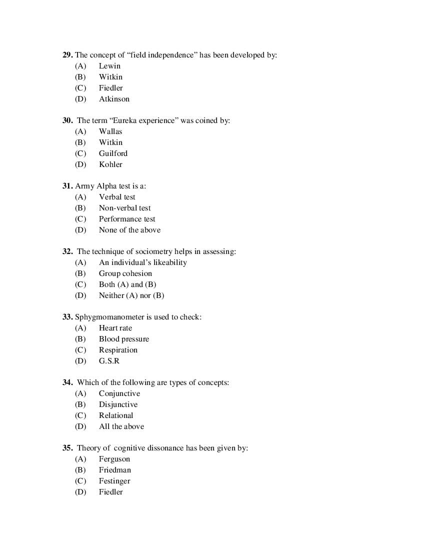 PU M.Phil./Ph.D. 2019 Question Paper PDF (6 Faculty Papers + Key)