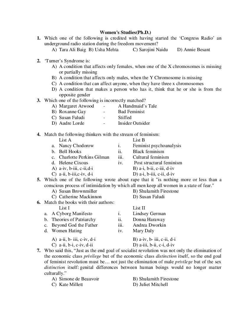 PU M.Phil./Ph.D. 2019 Question Paper PDF (6 Faculty Papers + Key)