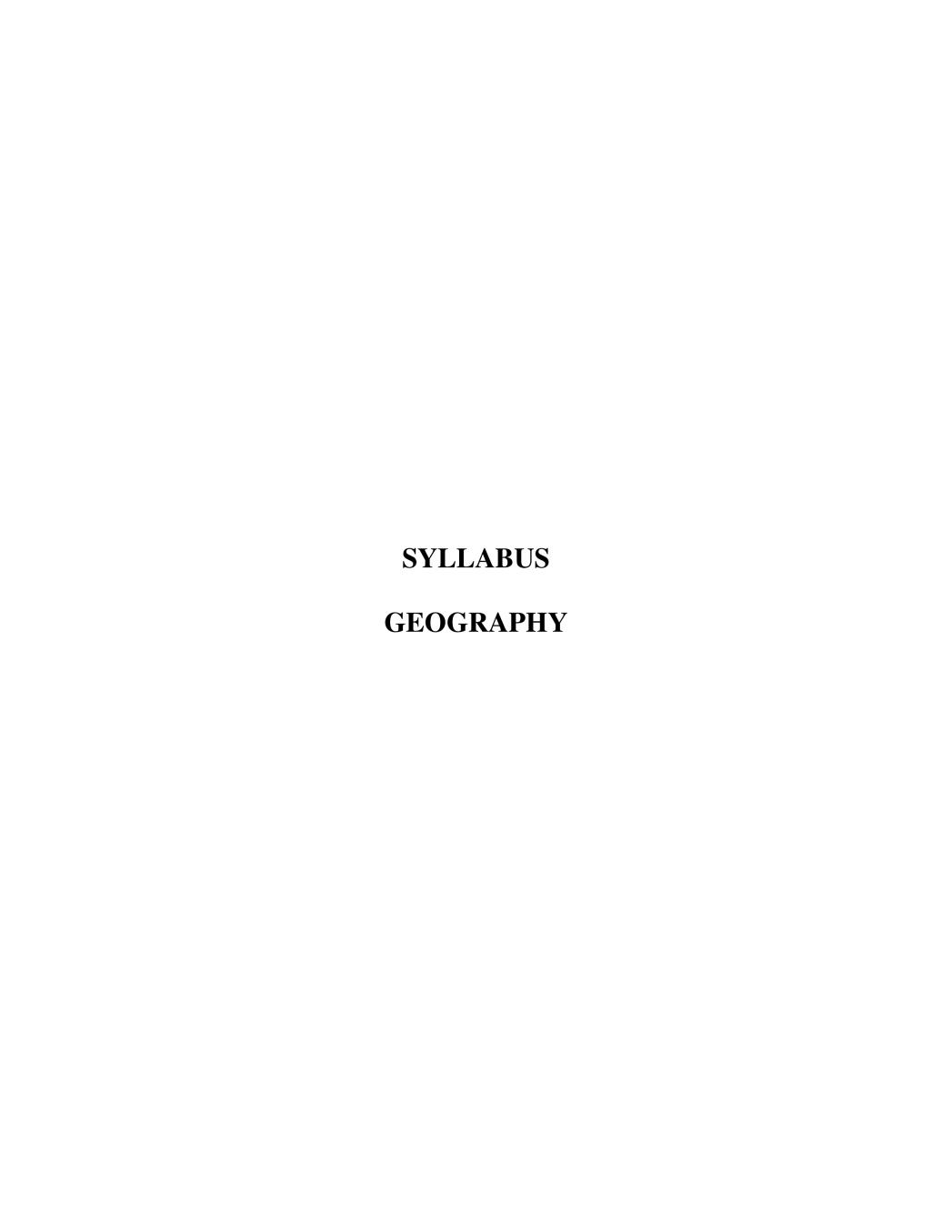 NIOS Class 12 Syllabus - Geography - Page 1