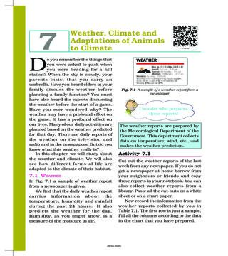 NCERT Book Class 7 Science Chapter 7 Weather, Climate and Adaptations ...