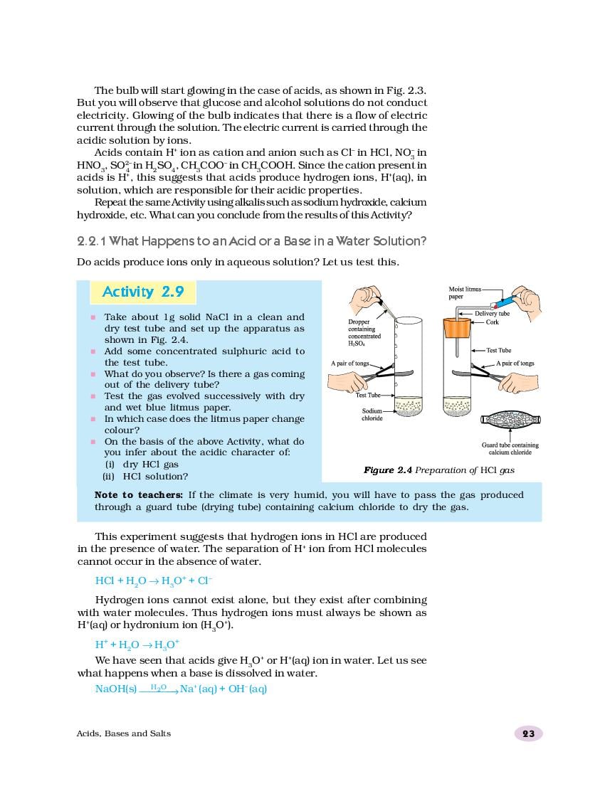 Rbse Book Class 10 Science Chapter 2 Acids Bases And Salts Hindi