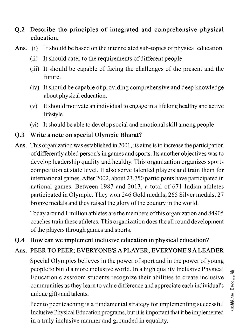 physical education assignment class 11