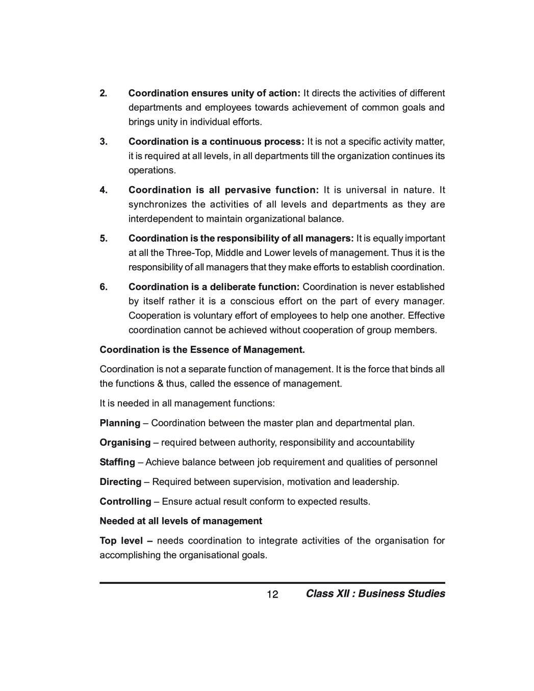 Class 12 Business Studies Notes For Nature And Significance Of 