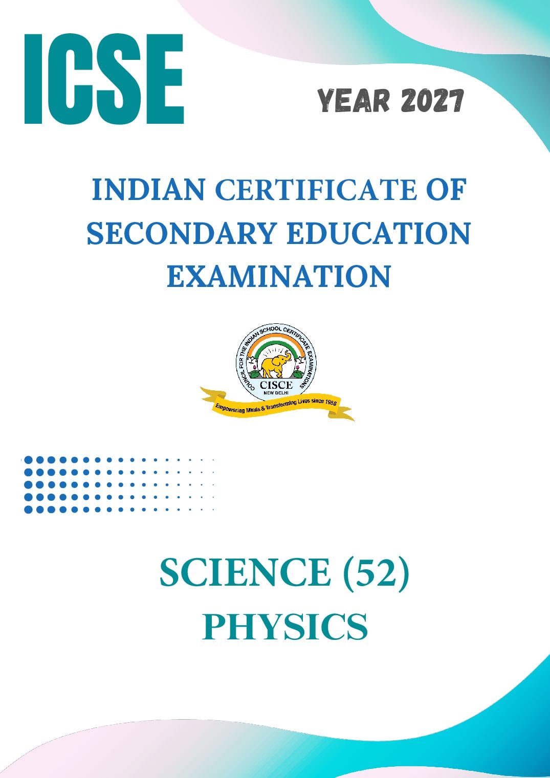 ICSE Class 9 Syllabus 2027 Physics - Page 1 of 8
