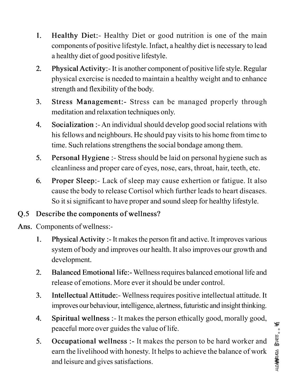 Class 11 Physical Education Notes For Physical Fitness Wellness And 