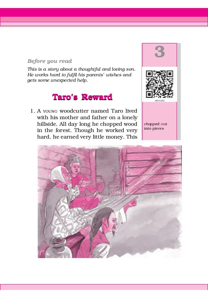 NCERT Book Class 6 English (Honeysuckle) Chapter 3 The Quarrel; Taro’s Reward - Page 1