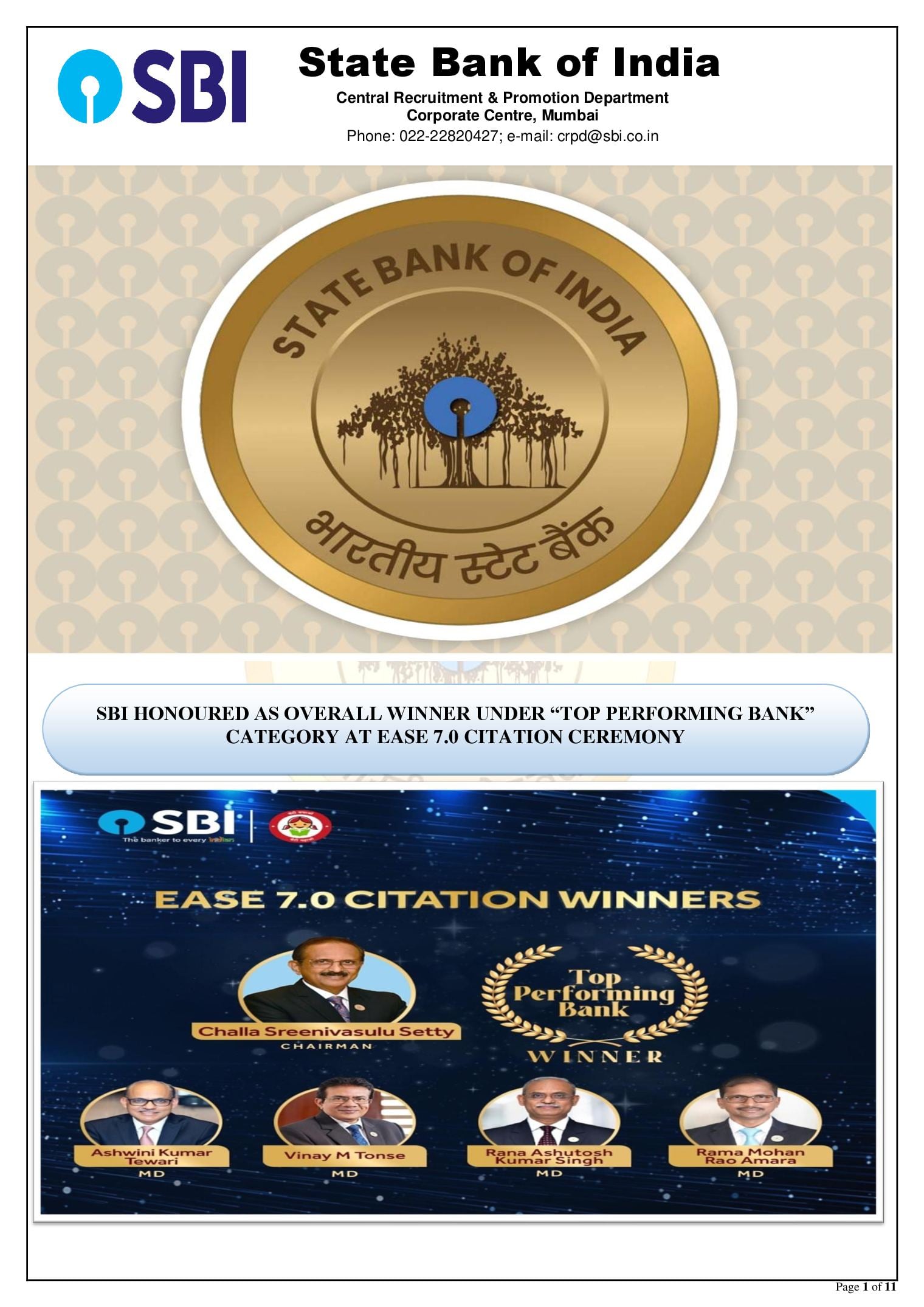SBI Junior Associates 2025 (CRPD-CR-2025-26-06) Advertisement (English) - Page 1 of 11